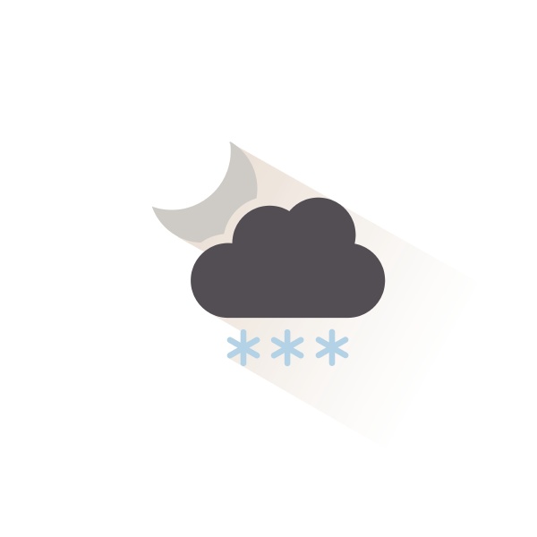 ksiezyc pogoda ikona chmura wektor snieg