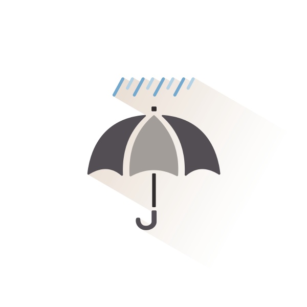 parasol i miekki deszcz izolowana