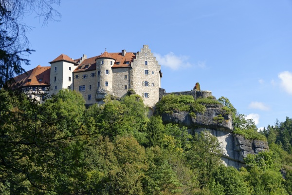 niemcy ahorntal widok na zamek rabenstein